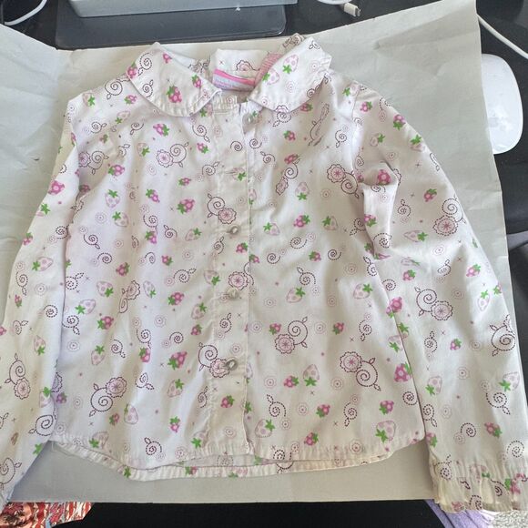 Vintage 2004 Strawberry Shortcake Girls Button-Up Shirt Long Sleeve 5T - Picture 2 of 6